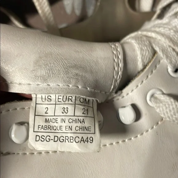 DBX Kids White Ice Skates - Picture 8 of 8